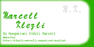 marcell klezli business card